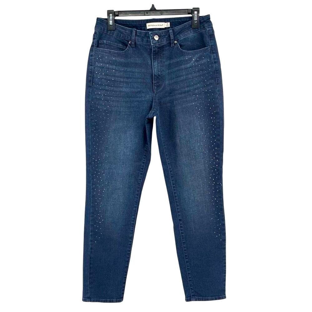 Rebecca Minkoff Dark Wash Studded Skinny Jeans Women’s Size 10 Mid Rise
